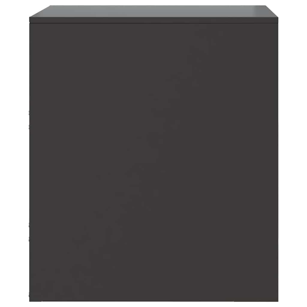 Nachttische 2 Stk. Schwarz 34,5x39x44 cm Stahl